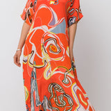 Claire Sower - Bespoke Luxury Fashion - Liz Kaftan Dress Tangerine Dream