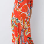 Claire Sower - Bespoke Luxury Fashion - Liz Kaftan Dress Tangerine Dream