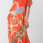 Claire Sower - Bespoke Luxury Fashion - Liz Kaftan Dress Tangerine Dream