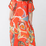 Claire Sower - Bespoke Luxury Fashion - Liz Kaftan Dress Tangerine Dream