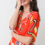 Claire Sower - Bespoke Luxury Fashion - Liz Kaftan Dress Tangerine Dream