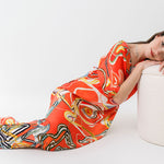 Claire Sower - Bespoke Luxury Fashion - Liz Kaftan Dress Tangerine Dream